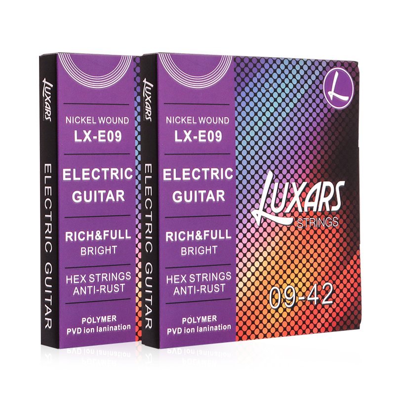 LuxarsMusic LX-E09 electric guitar string packaging