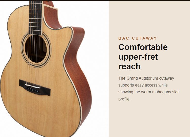 LUXARS LM-S200-GAC Grand Auditorium cutaway