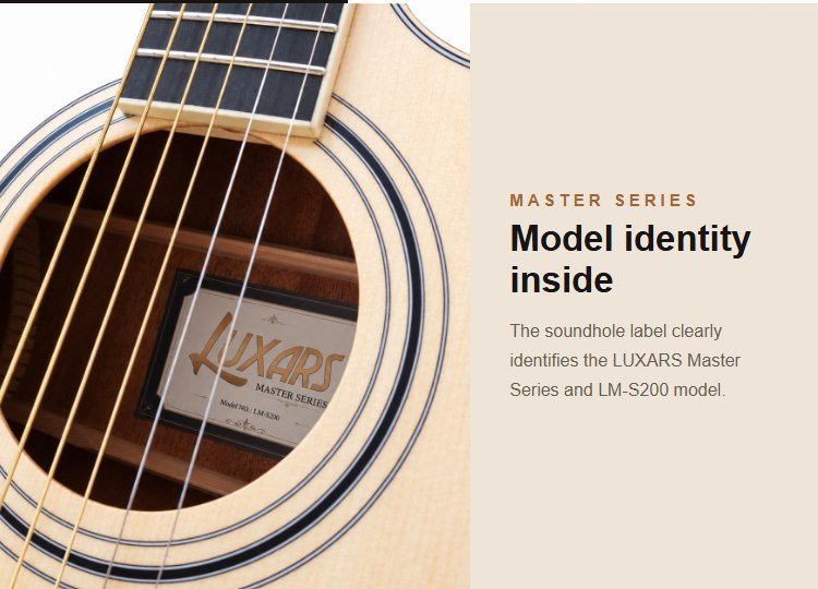 LUXARS LM-S200-GAC soundhole model label