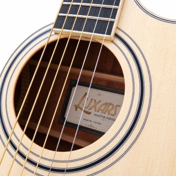 LUXARS LM-S200-GAC 41-Inch Solid Top Acoustic Guitar - Image 2