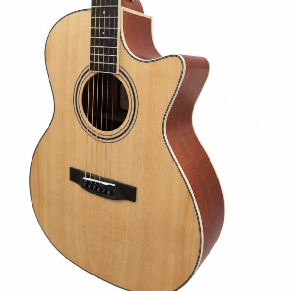 LUXARS LM-S200-GAC 41-Inch Solid Top Acoustic Guitar - Image 5