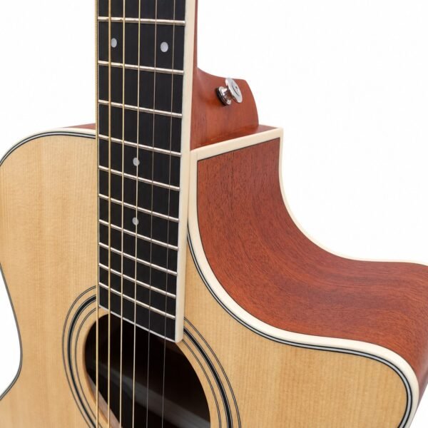 LUXARS LM-S200-GAC 41-Inch Solid Top Acoustic Guitar - Image 6
