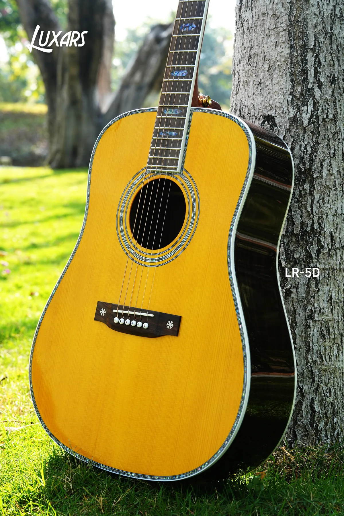Luxars acoustic guitar requiring model-specific shipping protection